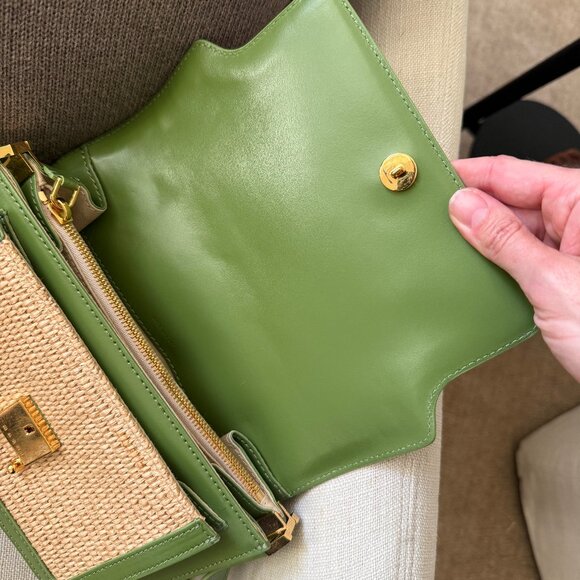 Beautiful Marni Green Woven Raffia Trunk Bag - Picture 6 of 8